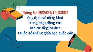 Thực hiện công khai theo Thông tư số 09/2024/TT-BGDĐT ngày 03/6/2024 của trường THCS Hưng Mỹ